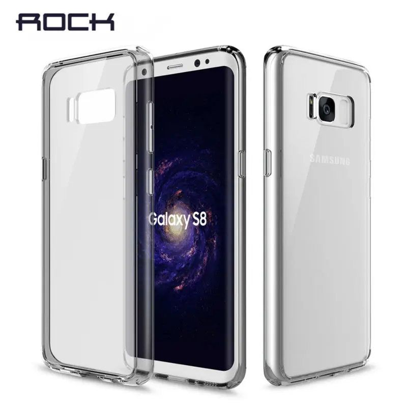 Чехол для Samsung Galaxy S8 чехол Plus роскошные прозрачные чехлы телефонов ROCK Pure из тпу и