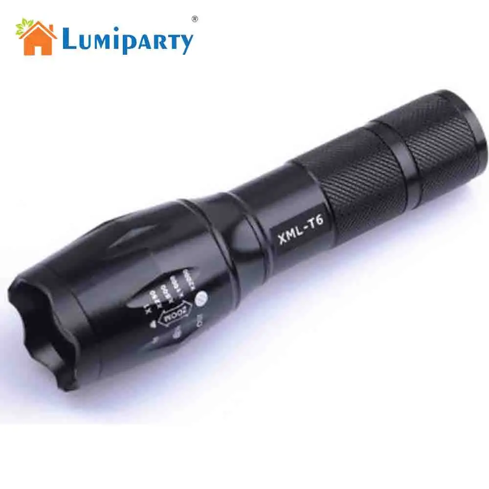 LumiParty 3800LM XML T6 светодиодный фонарик Портативный Водонепроницаемый фонарь с