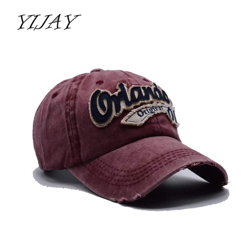 Бейсболки YIJAY с эффектом потертости бейсболки для папы женские snapback шапки мужчин