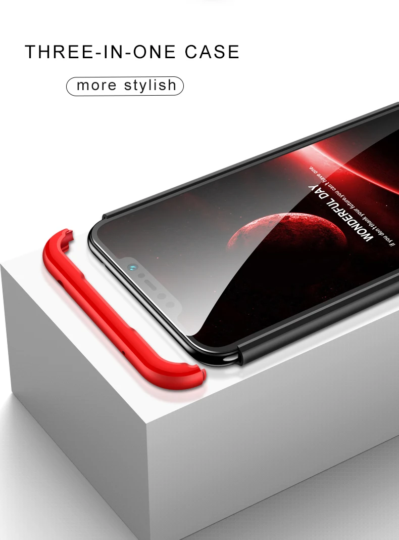 3 в 1 чехол для телефона для Nokia 7 Plus 8,1X7 чехол 360 полная защита Жесткий Чехол для Nokia 6,1 6,1 плюс X6 чехол