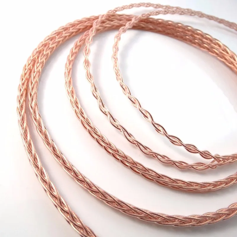 Бесплатная доставка 1 5 м/шт. Обновленный медный кабель для наушников Litz braid 8 ядер