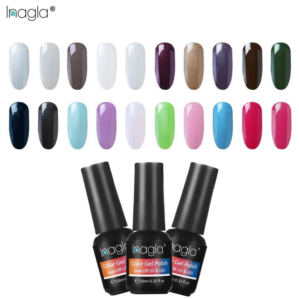 Inagla 10 мл Гель лак для ногтей отмачиваемый гель uv Vernis дизайна базовый верхний слой