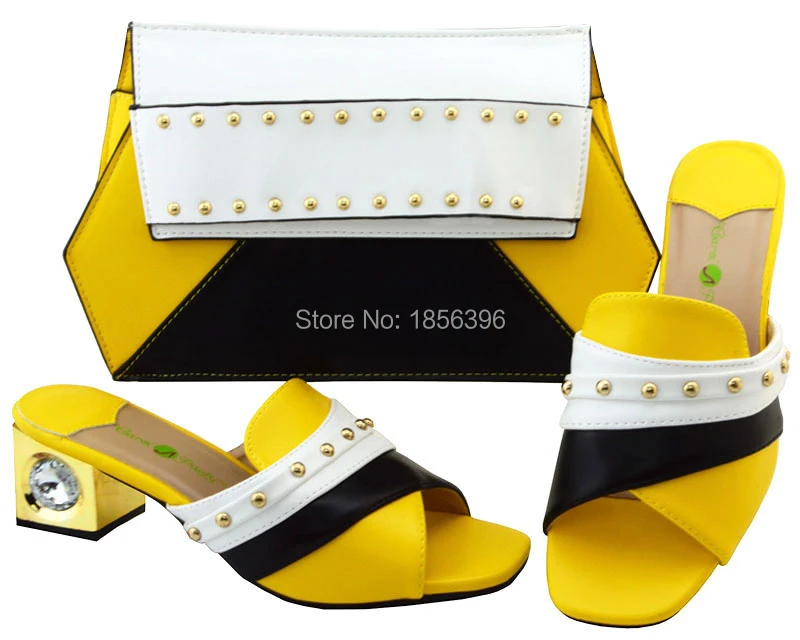 DMF771-4 good quality women shoes high heel Italian Shoes with matching Bags African and bag to match sandal | Обувь