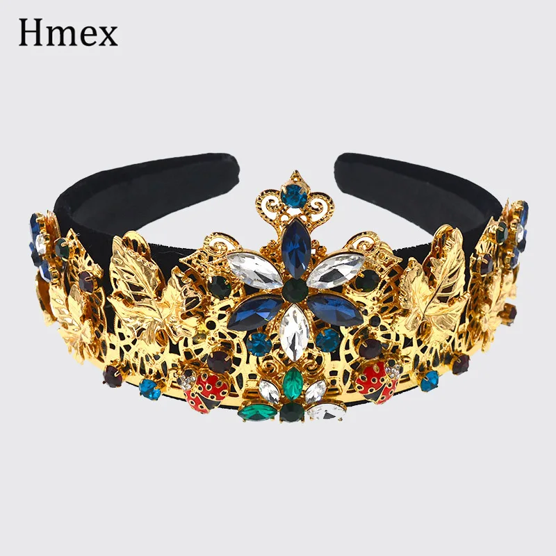 2019 Fashion luxury crystal Baroque headband for women catwalk court hair hoop accessories bridal jewelry | Украшения и