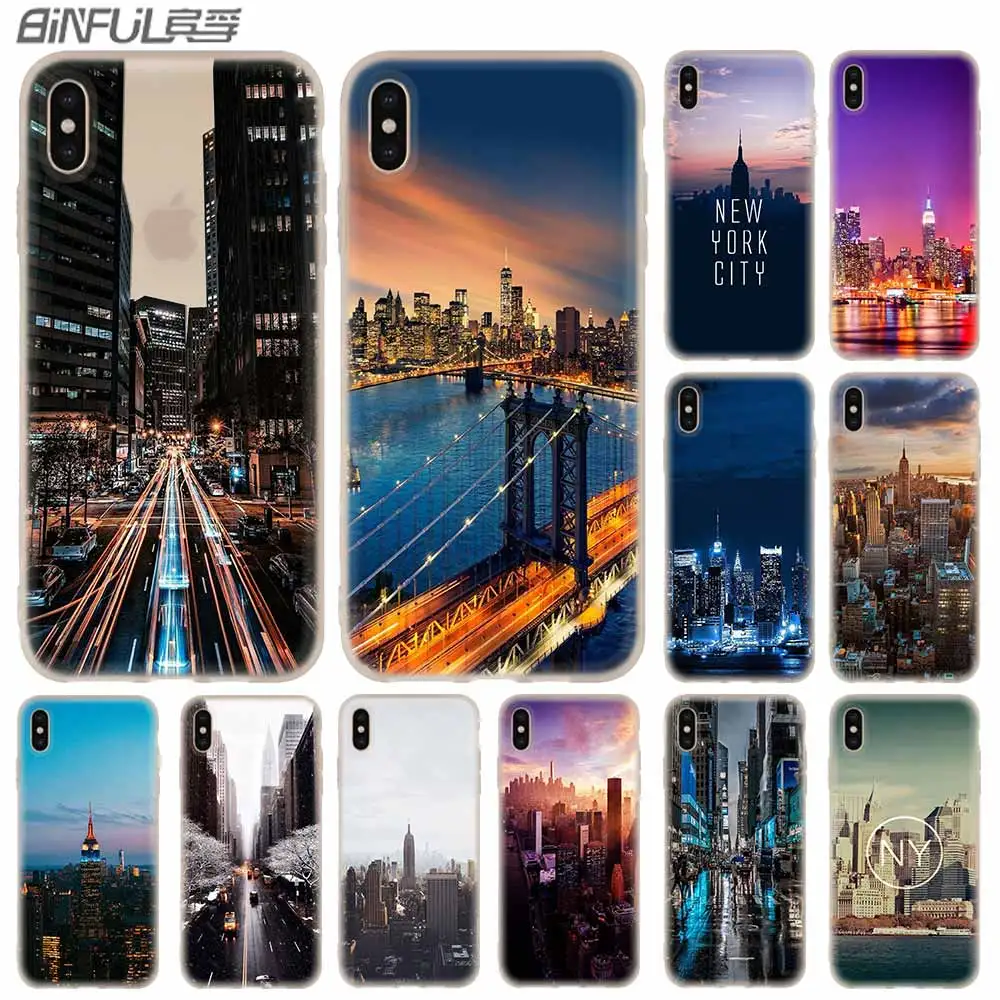 Чехлы для телефонов силиконовый мягкий чехол iPhone 11 Pro X XS Max XR 6 6S 7 8 Plus 5 4S SE NYC NEW YORK City