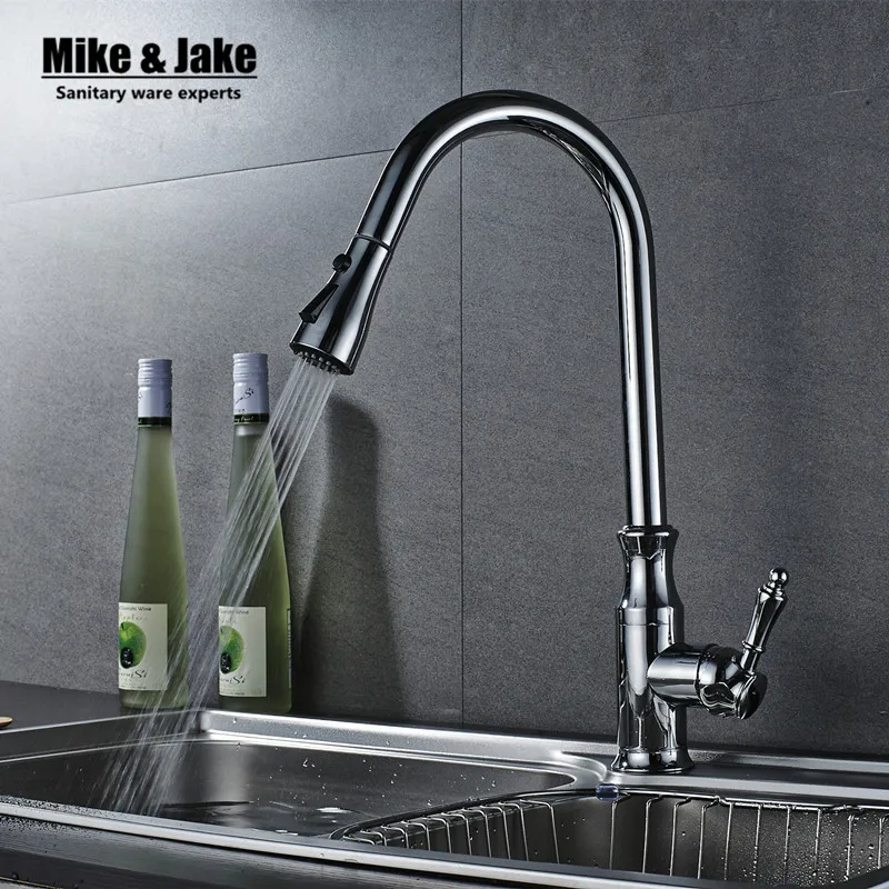 Выдвижной смеситель для раковины MJ9963 кухонный кран с 3 функциями двойной