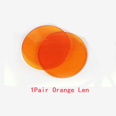 Orange Пара разноцветных линз для различных вечерние DIY очки с украшением реквизит парные с панковскими очками для сменных линз - Цвет: Orange