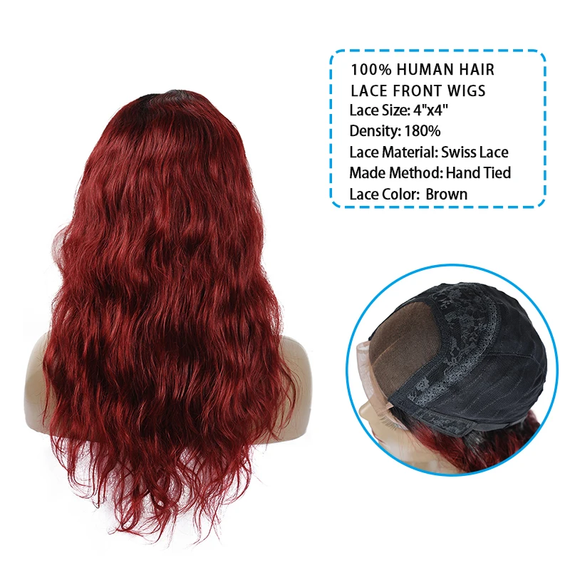 KISSMEE предварительно сорвал перуанские волнистые человеческие волосы парик Ombre