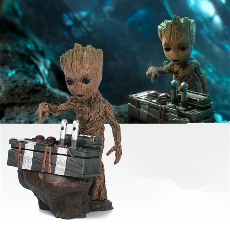 Creative Resin Groot Action Figures DJ Tree Man Statues Collectible Model Toy Home Decoration Gifts Drop Shipping |