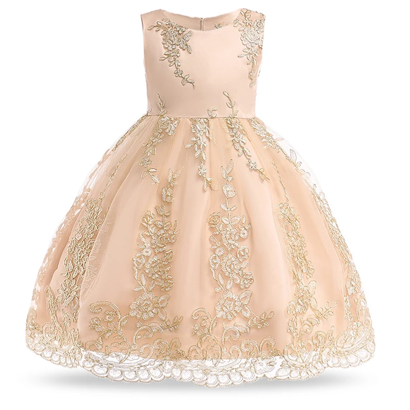 2019 Winter Toddler Girls Dress Wedding Kids Dresses For Children Clothing Birthday Party Flower Lace Princess | Детская одежда и