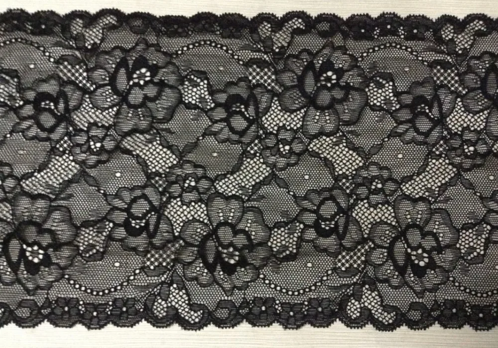 

16.5cm luxurious and exquisite elastic jacquard lace, soft and elegant lace trimming,XERY14310C