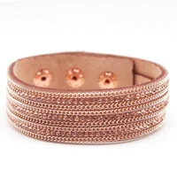 2022 new punk bracelet rhinestone crystal wrap multilayer bracelets for women charm statement fashion jewelry