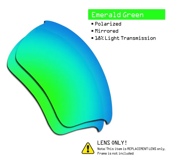 Emerald Green SmartVLT поляризованные Сменные линзы для солнцезащитных очков в стиле полукуртки Окли 2,0 XL-несколько вариантов - Цвет линз: Emerald Green