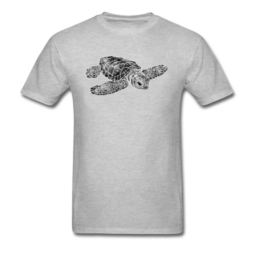 2018 Мужская футболка индивидуального дизайна акварельная морская черепаха с