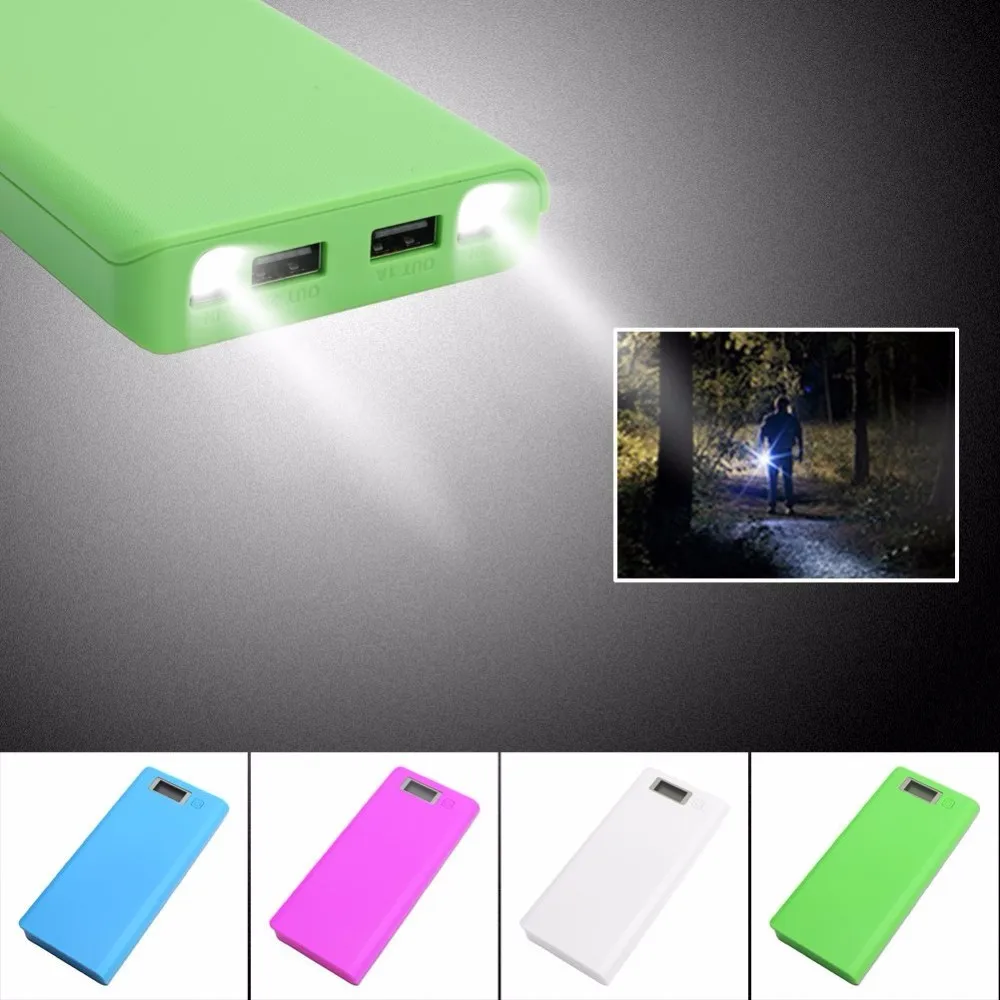 Двойной USB DIY 8*18650 Внешний аккумулятор, чехол для батареи, внешний пластиковый внешний аккумулятор, батарейный блок, корпус, чехол, держатель