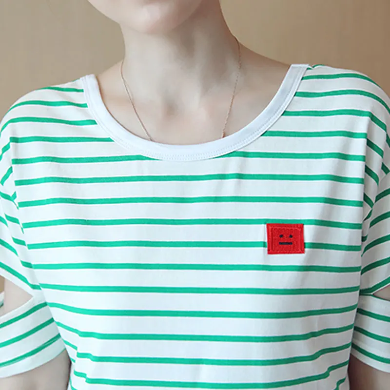 Хлопок полоса лоскутное Материнство платье разделяет рукавом Одежда для