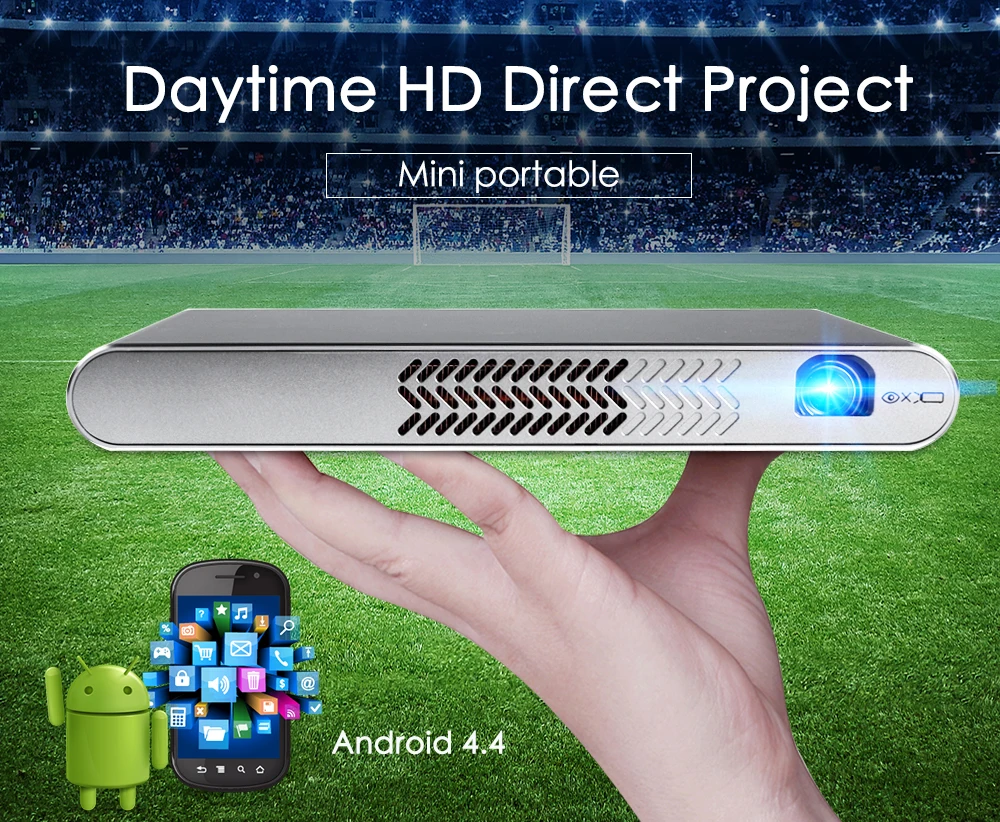Poner Saund N1 DLP портативный проектор с аккумулятором 15000 мАч, мини-проектор, Android, wifi, Bluetooth, 1080 P, Full 3D HDMI, домашний кинотеатр, dlp