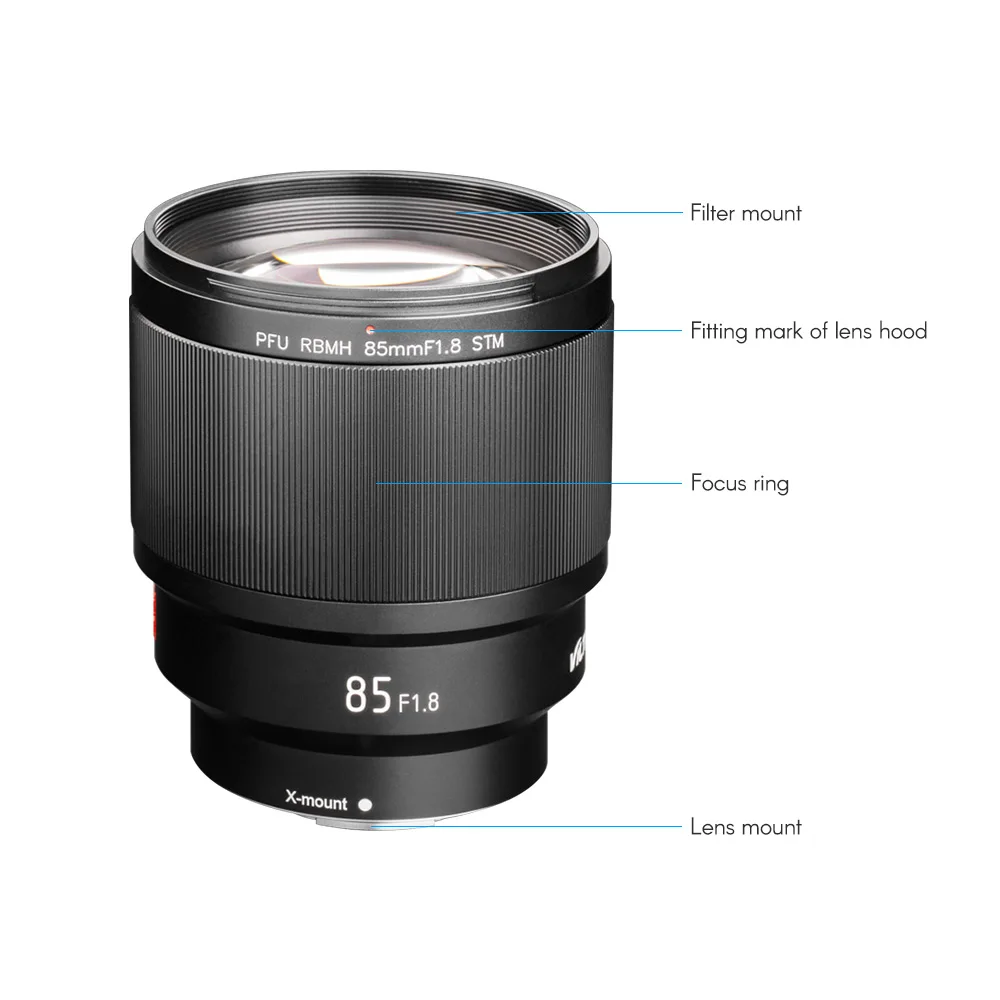 Viltrox PFU RBMH 85 мм F1.8 STM AF Автофокус стандартное фиксированное фокусное расстояние объектив APS-C для камеры Fujifilm X-Mount X-H1/Pro2/T3/T2/T30/T20/E3