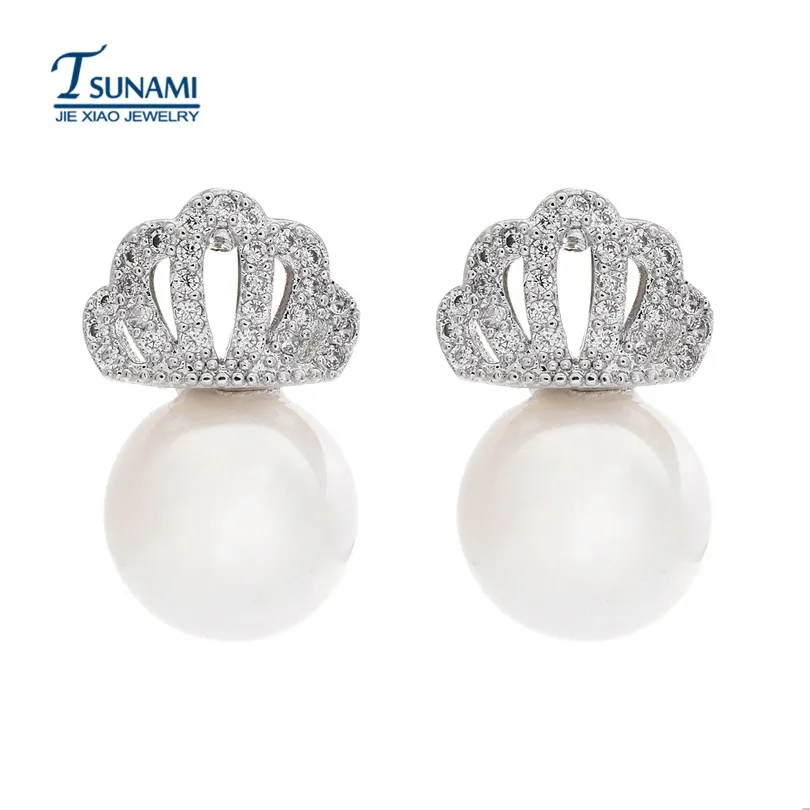 Роскошные и элегантные AAA циркониевые серьги с жемчугом для женщин модные