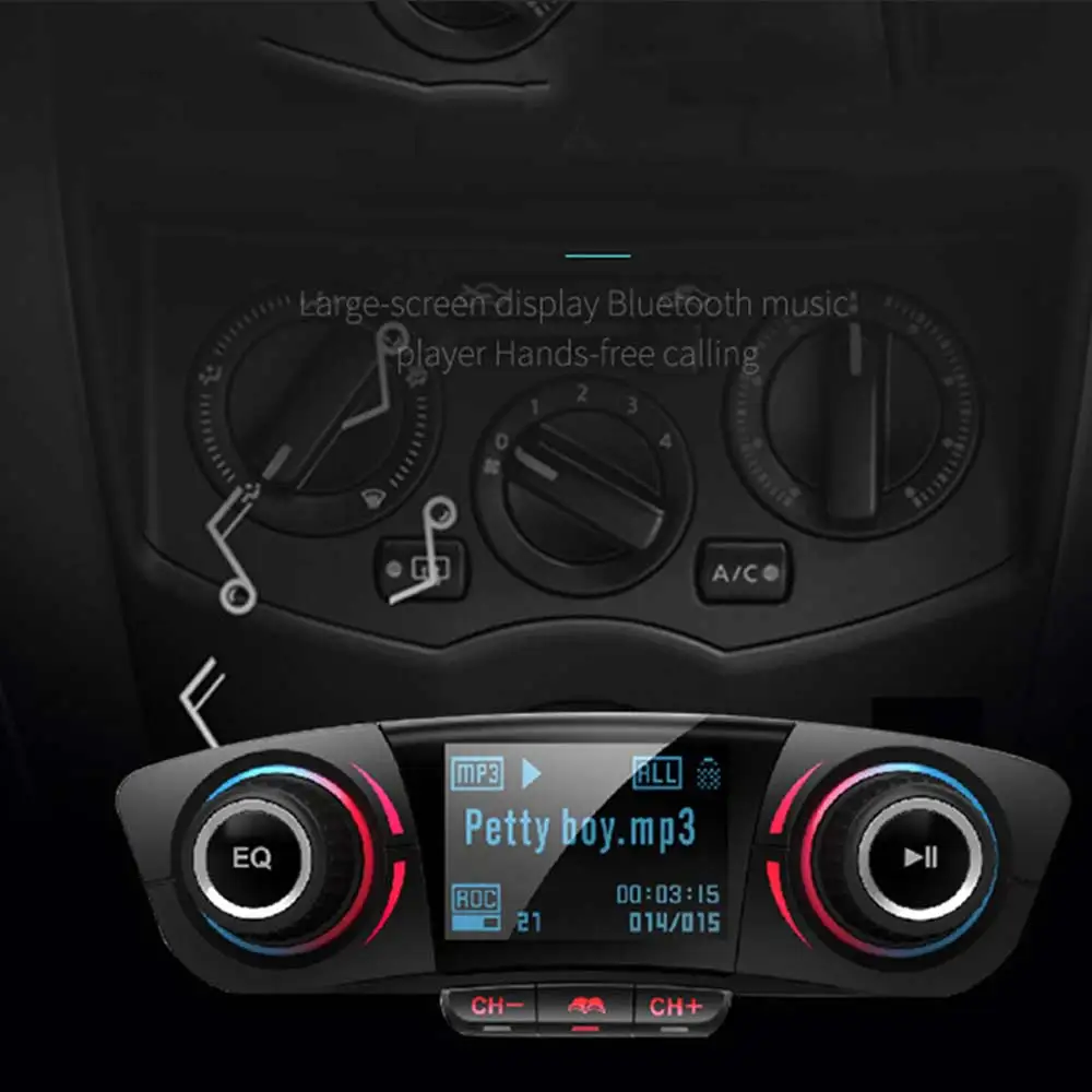 Беспроводной Bluetooth FM передатчик Аудио Автомобильный Mp3 плеер AUX модулятор Handsfree Car