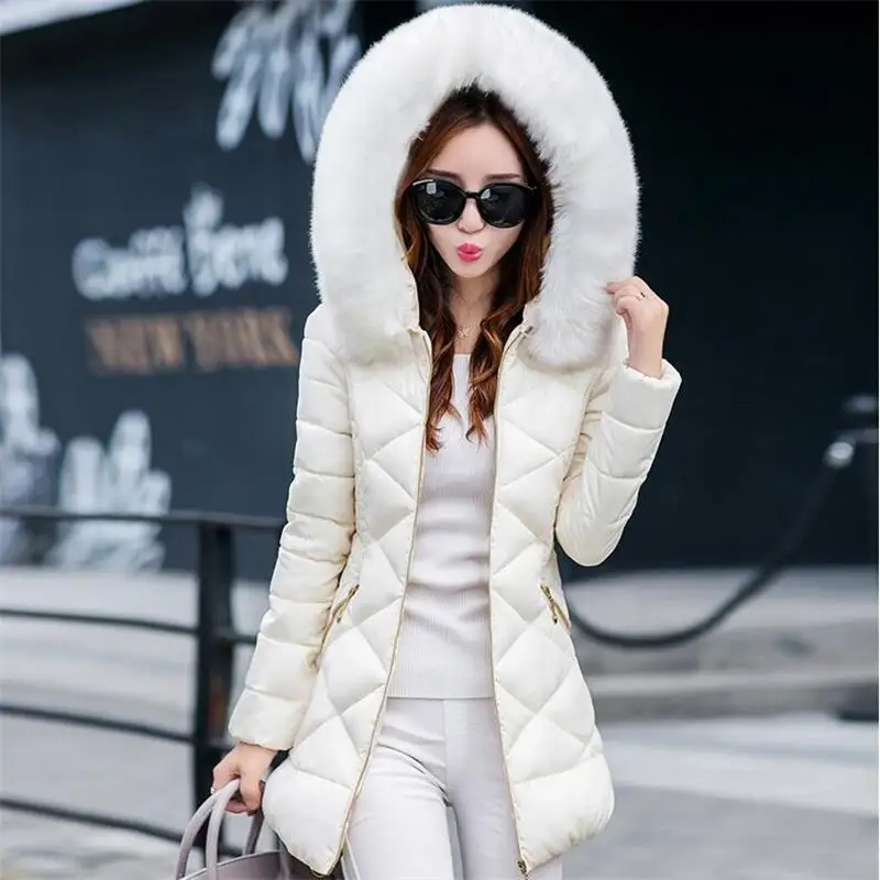 Женская зимняя куртка с меховым воротником теплая капюшоном 2019|parka coat|winter coat