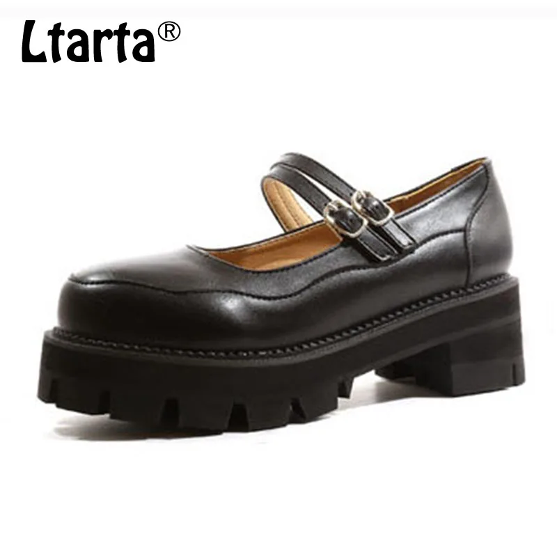 LTARTA 5 см 2019 новый губка широкая платформа с закрытым носком комфортная обувь для