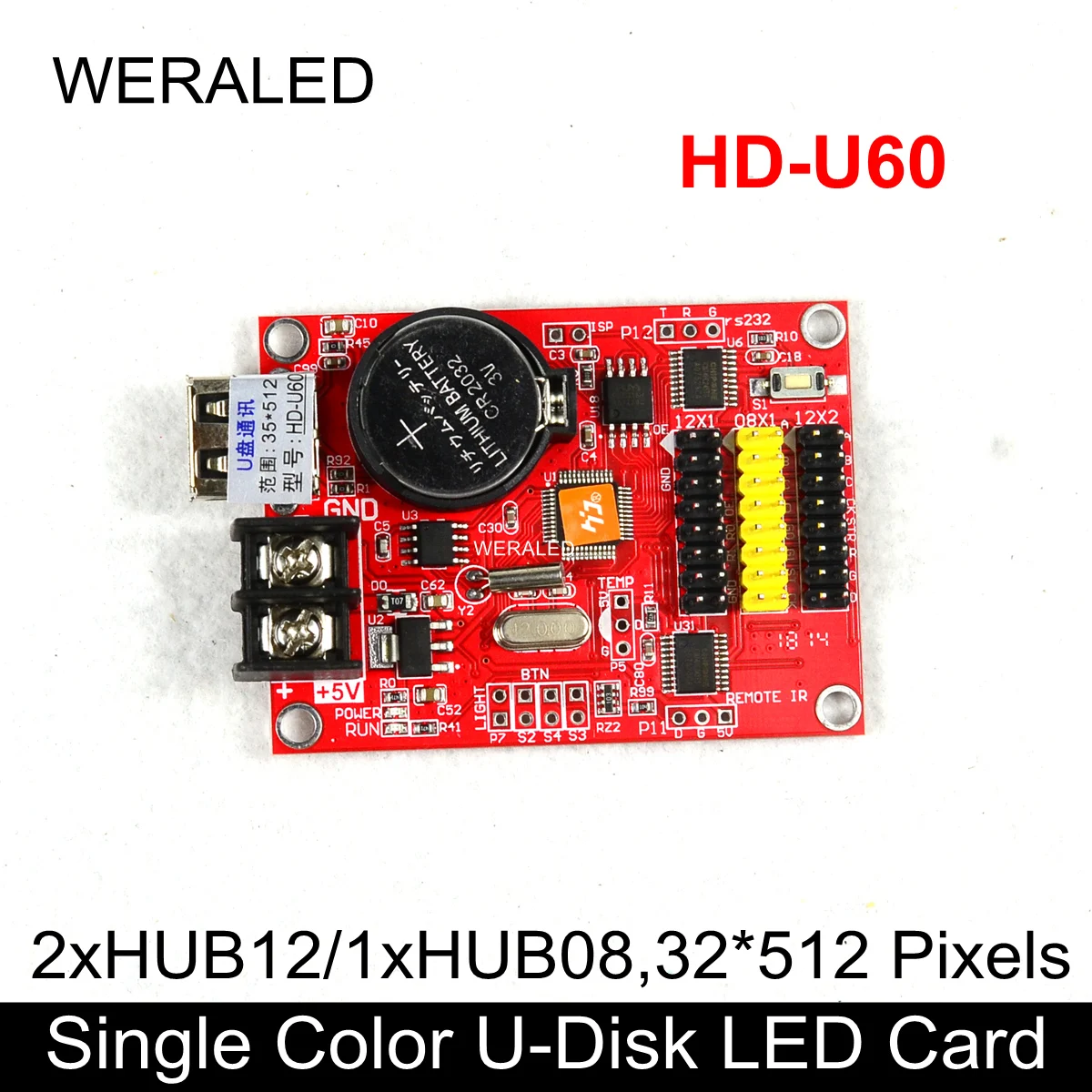 Huidu HD-U60 с usb-диском одноцветная и двухцветная прокрутка плата для сообщений