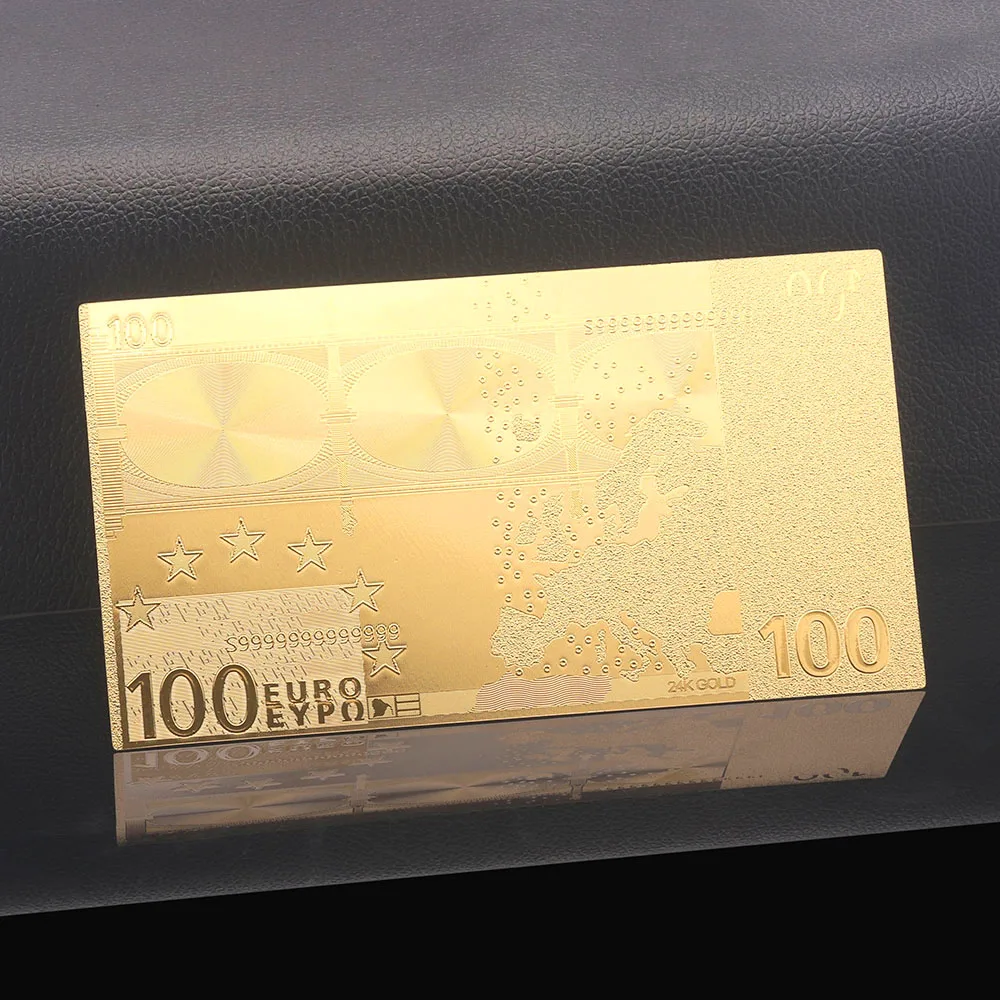 Золотая фольга евро 500 золотая бумага 24 К антикварная коллекция с имитирующей