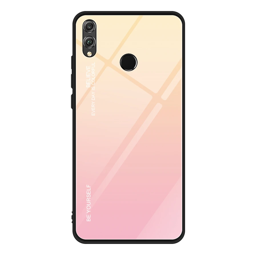 Чехол из закаленного стекла с градиентом для Huawei Honor 8X Mate 20 Pro 10 P20 Lite P Smart Plus Nova 3i 3 4