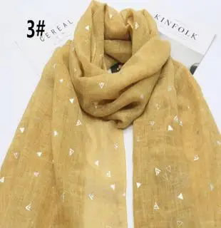 2017 модный треугольный шарф с принтом фольга Женский Длинный Галстук краска