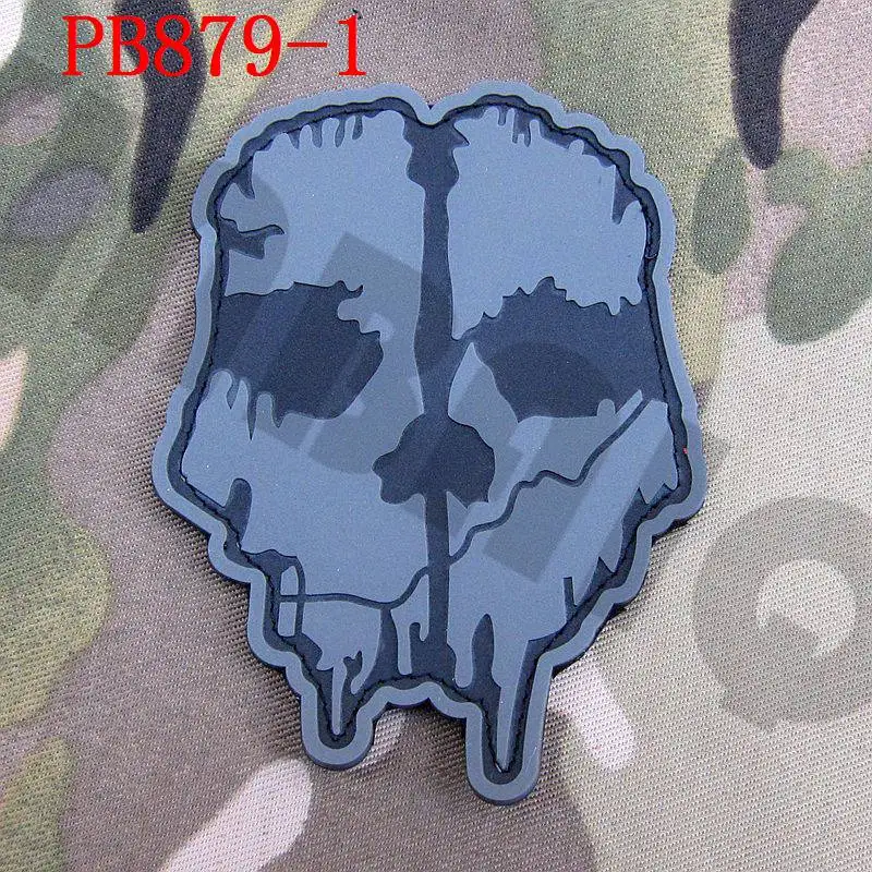 3D ПВХ патч призраки моральная, военная Резиновый патч