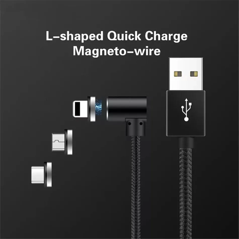 NOHON 90 градусов USB Магнитный кабель для быстрой зарядки Магнит Micro USB для samsung S6 Xiaomi Redmi 4 Android телефон зарядный кабель 2 м