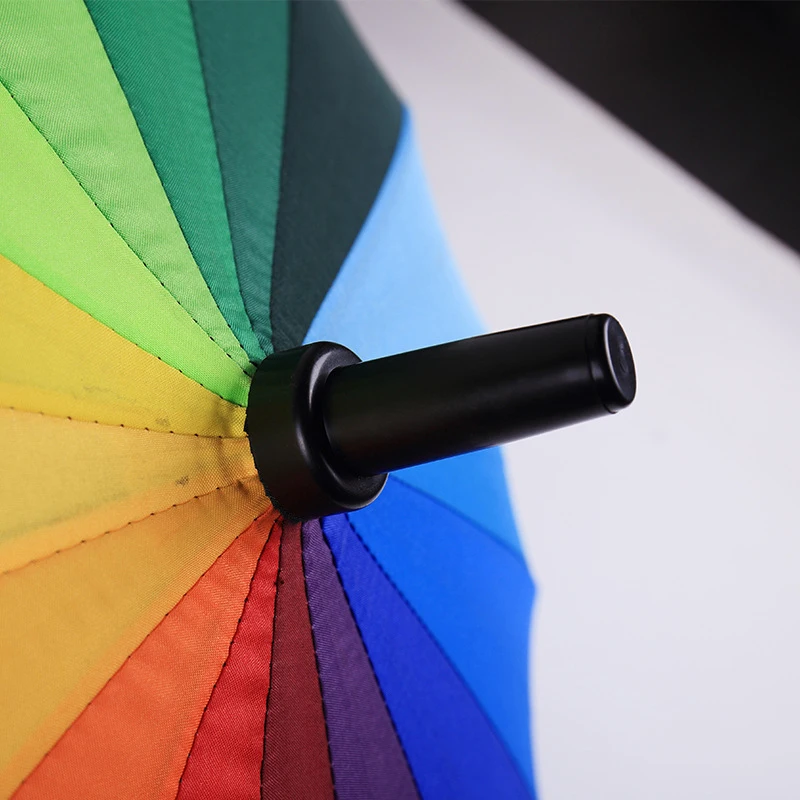 Лидер продаж автоматический ложки с длинной ручкой радужные зонтики анти УФ