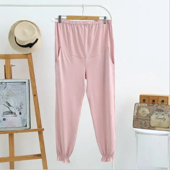 Fdfklak2018 хлопковые брюки для беременных Одежда весенне летние Пижамные штаны Плюс