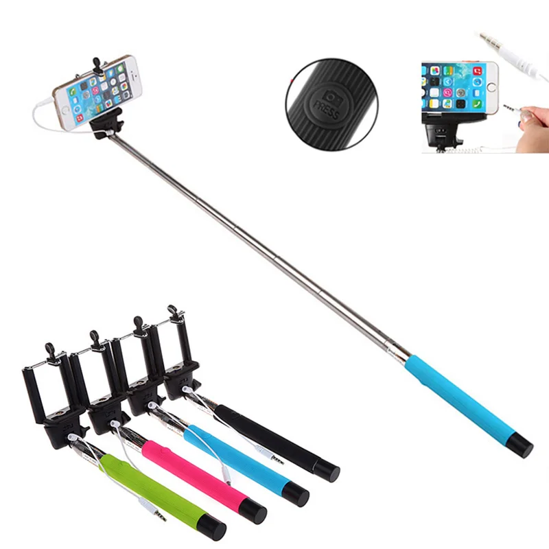 Новая Выдвижная ручная селфи Палка с кнопкой дистанционного спуска затвора 3 5 мм