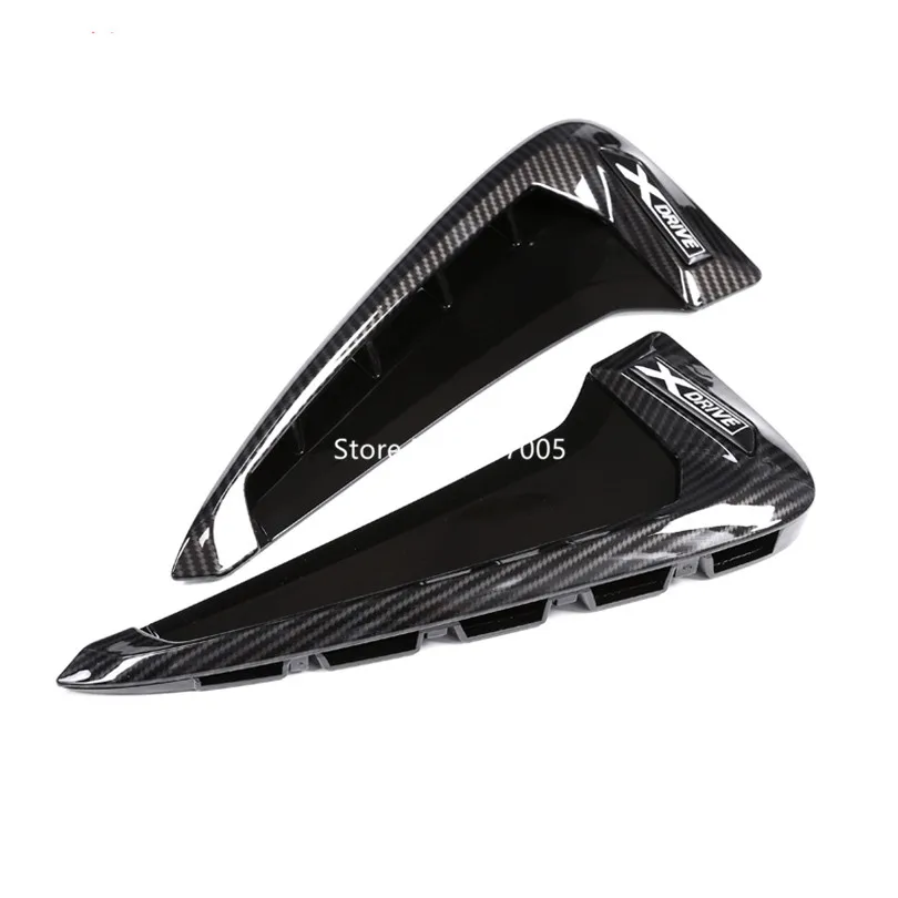 For BMW X Series X5 F15 X5M F85 Shark Gills Side Vent Stickers ABS Carbon Fiber Style Car Front Fender Air Cover Trim | Автомобили и