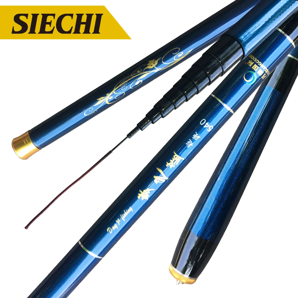 

2019NEW Ultra-light high-carbon 3.6/4.5/5.4/ 6.3/7.2Meter telescopic metal rod carp fishing rod hand pole fishing tackle