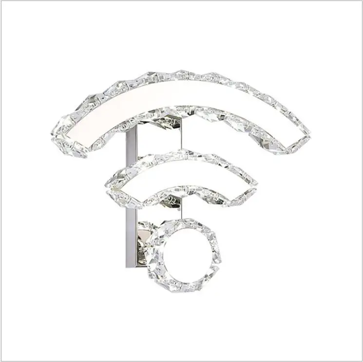 L светодиодный настенный светильник с кристаллами современный минималистичный