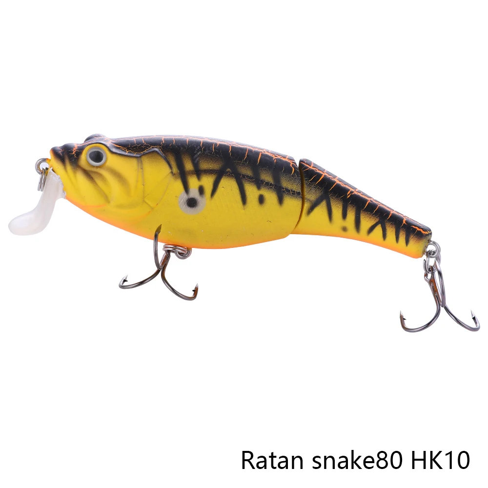 Ratan snake80 HK10 MAKEBASS Crankbait мульти-шарнирная 2 секции BassBaits 3in0. 44oz рыболовные приманки Swimbait HardBaits Искусственные воблеры рыболовные снасти - Цвет: Ratan snake80 HK10
