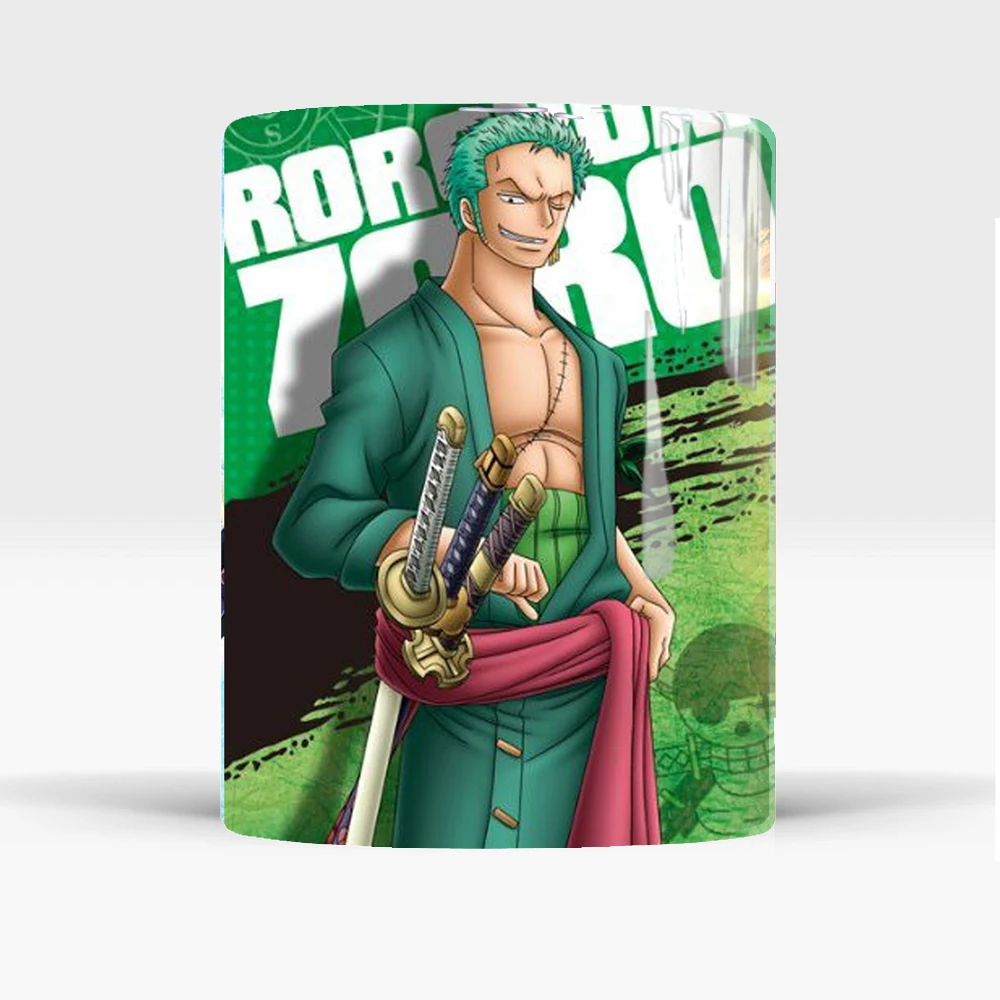 Цельные кружки luffy Zoro 350 мл офисная кофейная кружка меняющая цвет лучший подарок