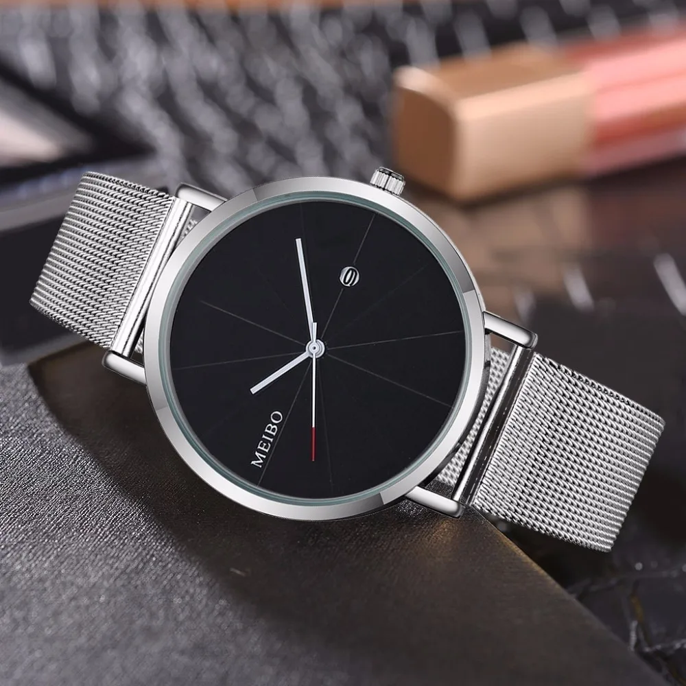 Женские кварцевые наручные часы с календарем из нержавеющей стали|Женские часы| |