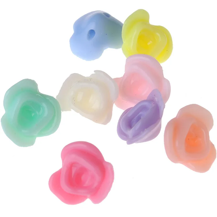 

Free Shipping 1150pcs/Lot 13MM Mixed Solid Colors Pastel Acrylic Rose Flower Beads Fit Kids Beading Jewelry Ornament Accessories