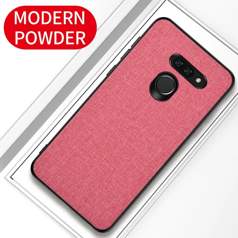 Pink Тонкий тканевый чехол для LG Stylo 5 V40, роскошный кожаный чехол s, гибридный мягкий силиконовый чехол+ жесткий защитный чехол для телефона - Цвет: Pink