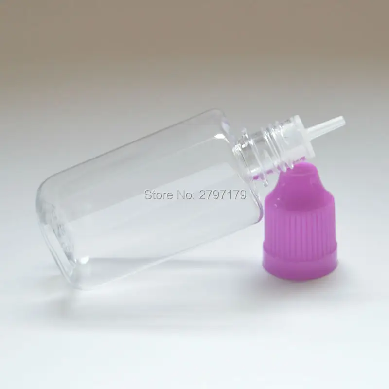 

11pcs PET Square 30ml Clear Plastic Eye Drop Bottle With Childproof Cap And Long Needle Tip For E Liquid Empty Dropper Bottle