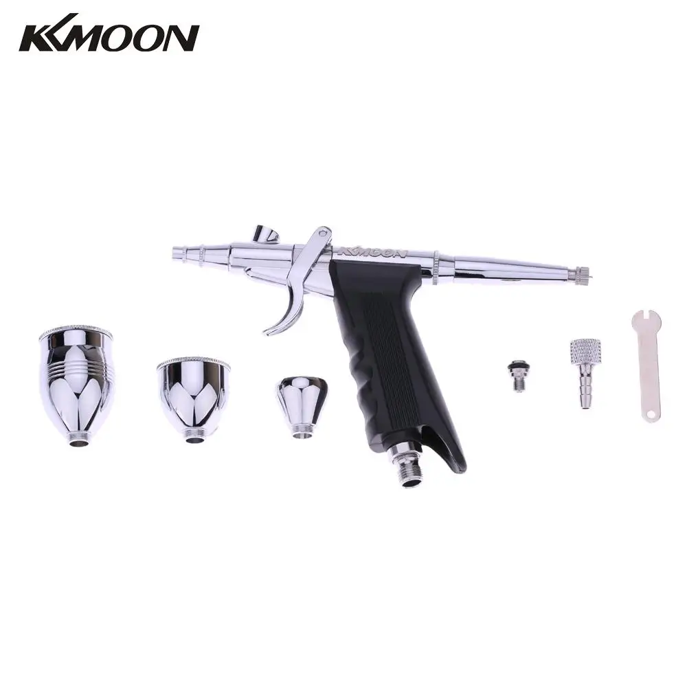 Профессиональный Аэрограф Двойного Действия KKmoon набор с 3 чашками для рисования
