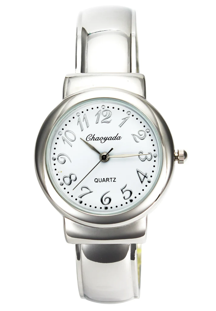 Для женщин модные простые металлический браслет Часы женские популярные Сталь