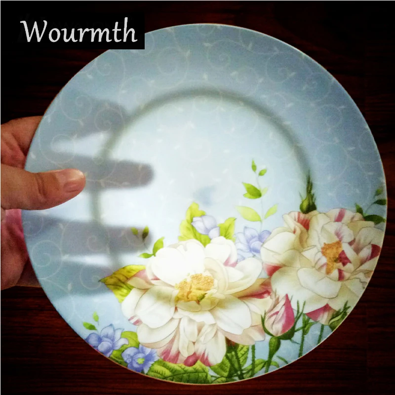 Керамические тарелки WOURMTH оригинальная обеденная тарелка из костяного фарфора 8