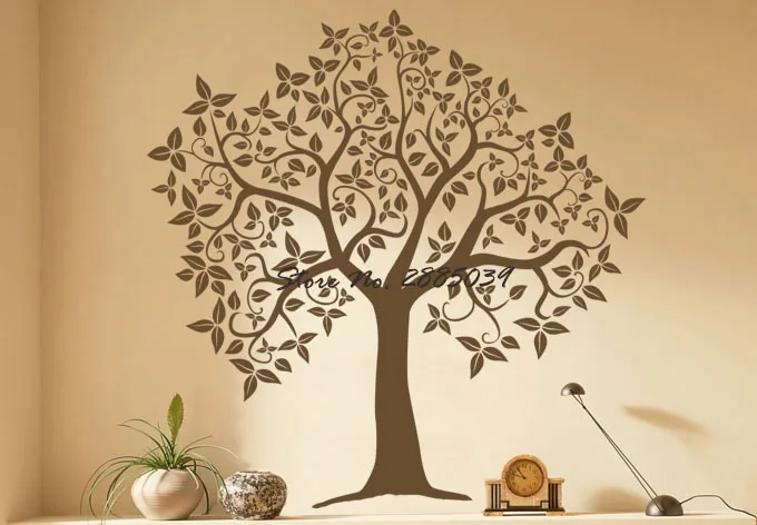 Самоклеящиеся наклейки на стену в виде дерева съемные виниловые уникальные с