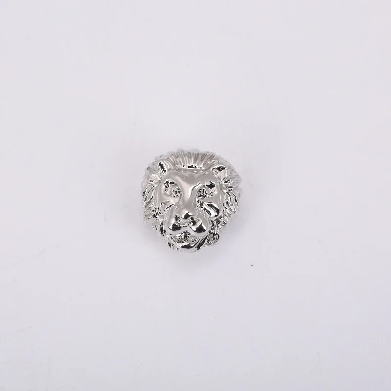 Кулон с головой льва медные циркониевые бусины ювелирные аксессуары ожерелье