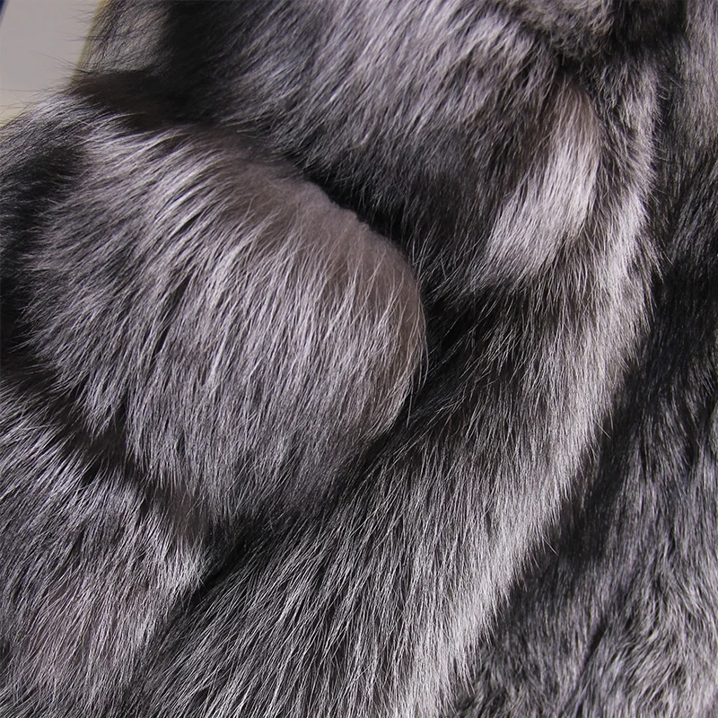 Женское пальто из цельного натурального меха облегающие безрукавки шкуры черно